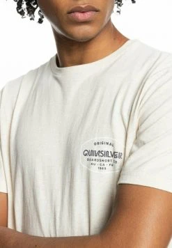 Quiksilver LOOSE HANDS - T-shirt Imprimé - Antique White Heather -Quiksilver Soldes 90de23f276254e20891b35f996acabc4