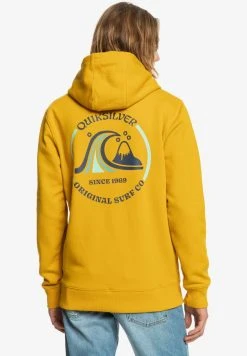 Quiksilver MIRROR LOGO - Sweat à Capuche - Nugget Gold -Quiksilver Soldes 90e99f5eaa3643b2b1f390747d02007e
