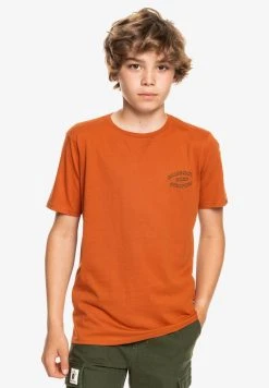 Quiksilver WILD CARD - T-shirt Imprimé - Cinnamon