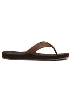 Quiksilver LEFT COASTA - Tongs - Brown/brown/brown