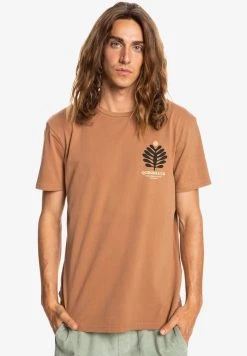 Quiksilver PROMOTE THE STOKE - T-shirt Imprimé - Chipmunk