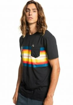 Quiksilver RESIN TINT - T-shirt Imprimé - Black -Quiksilver Soldes 98bd04274af94d5caffaee2cf3cef262