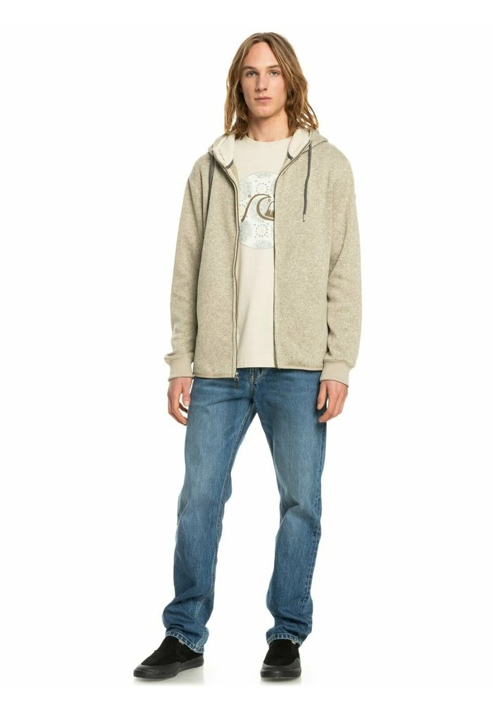 KELLER - Sweat à capuche zippé - oatmeal Quiksilver KELLER - Sweat à Capuche Zippé - Oatmeal -Quiksilver Soldes 9a7a8384796e435ab4e4d133c3ebf552