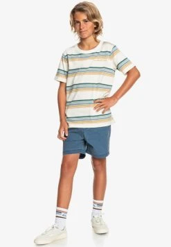 Quiksilver COREKY - T-shirt Imprimé - Antique White Coreky