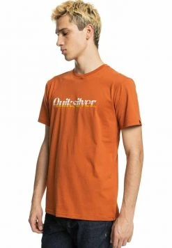 Quiksilver PRIMARY COLOURS - T-shirt Imprimé - Cinnamon