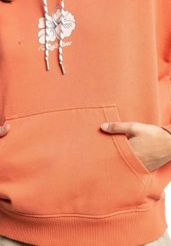 Quiksilver FRAU - Sweat à Capuche - Orange -Quiksilver Soldes 9f2401f6543e40d89dd36479ab2e2a61