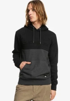 Quiksilver EMBOSS - Sweat à Capuche - Black/dark Grey