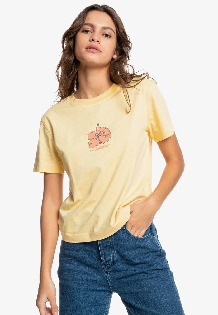 Quiksilver MANCHES COURTES - T-shirt Imprimé - Yellow 3 Quiksilver MANCHES COURTES - T-shirt Imprimé - Yellow