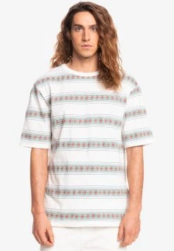 Quiksilver HACKY DREADS - T-shirt Imprimé - Antique White Hacky Dreads
