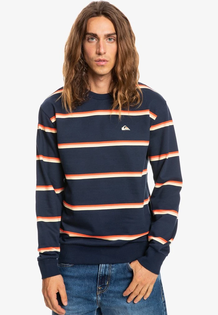 Quiksilver FEEDER - Sweatshirt - Cherry Tomato Feeder Stripe 3 Quiksilver FEEDER - Sweatshirt - Cherry Tomato Feeder Stripe