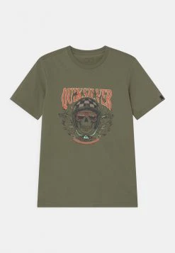 Quiksilver BIKER SKULL - T-shirt Imprimé - Four Leaf Clover