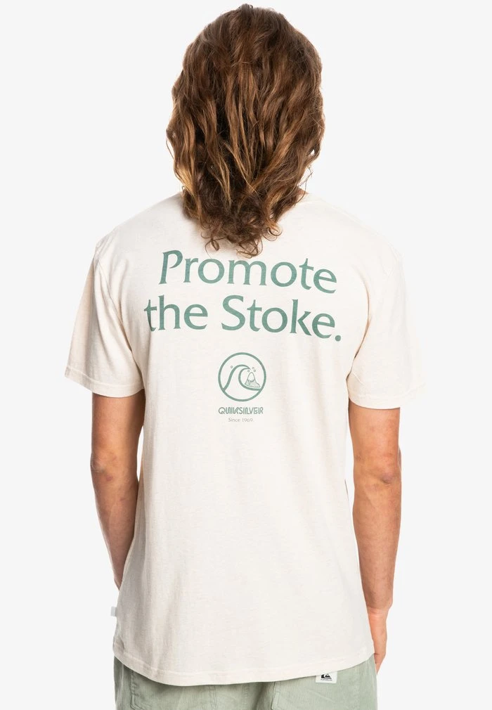 GONE WORDS MANCHES COURTES - T-shirt basique - antique white heather Quiksilver GONE WORDS MANCHES COURTES - T-shirt Basique - Antique White Heather -Quiksilver Soldes a7e5787ecf204600a66687d7dffa7e66