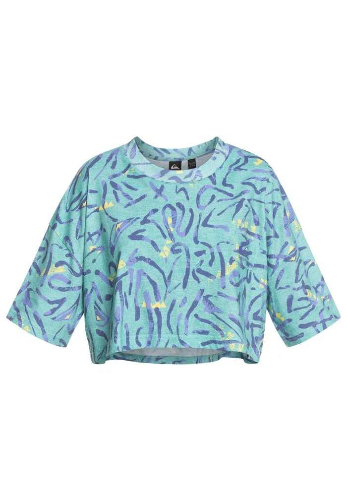 Quiksilver T-shirt Imprimé - Aqua Sky Strange Daze 7 Quiksilver T-shirt Imprimé - Aqua Sky Strange Daze – Image 5