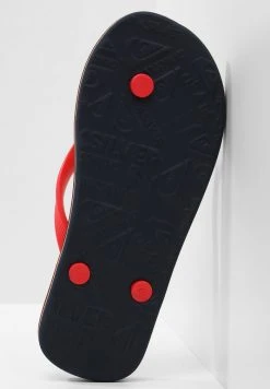 Quiksilver MOLOKAI WORD BLOCK - Tongs - Black/red/blue -Quiksilver Soldes ac345ec499ec43299485ebc445999077