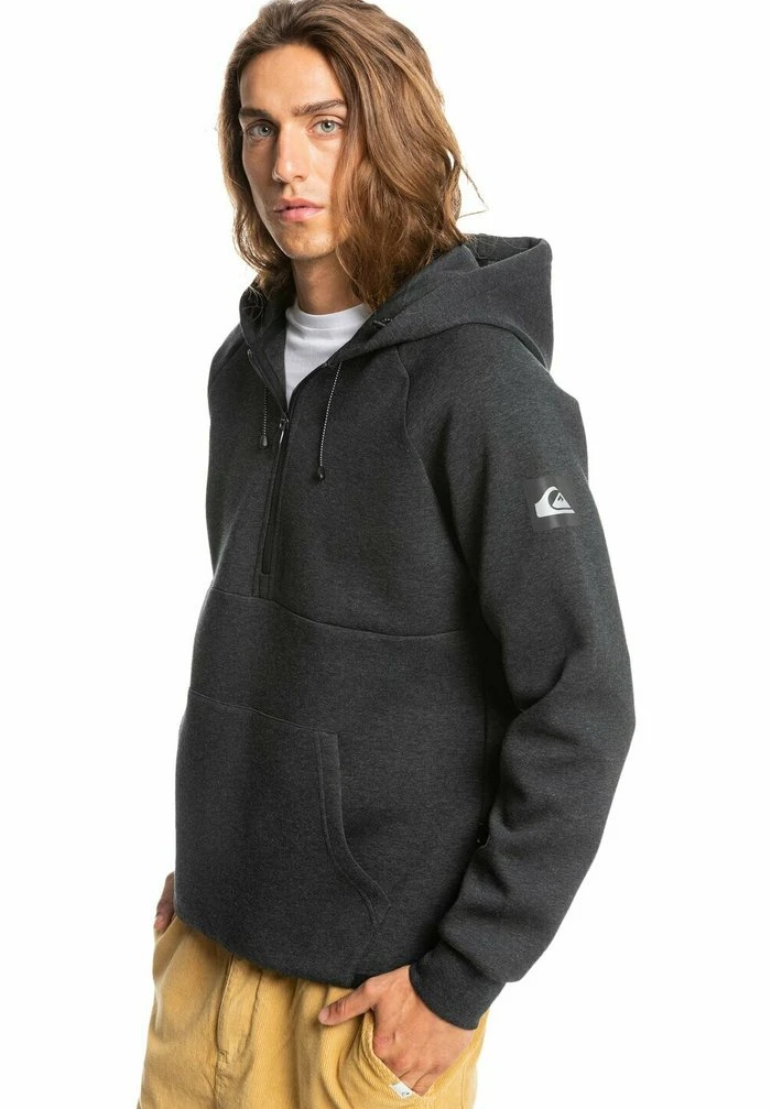 Quiksilver STEP OFF MIT HALBREISSVERSCHLUSS - Sweat à Capuche - Dark Grey Heather 5 Quiksilver STEP OFF MIT HALBREISSVERSCHLUSS - Sweat à Capuche - Dark Grey Heather – Image 3