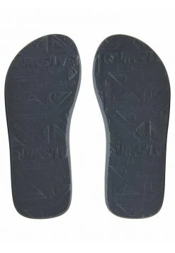 Quiksilver MOLOKAI STITCHY - Tongs - Black/grey/yellow -Quiksilver Soldes b2096bd780c84cc781156a17e41e2601