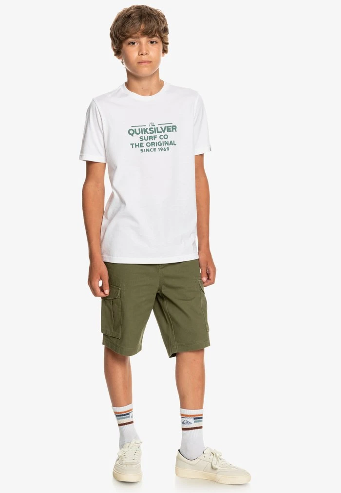 FEEDING LINE - T-shirt imprimé - white Quiksilver FEEDING LINE - T-shirt Imprimé - White -Quiksilver Soldes b24ed35b9ae74a4fa666ece39dc1dd97