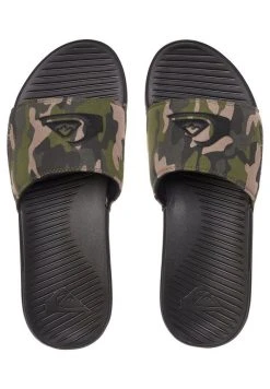 Quiksilver BRIGHT COAST - Sandales De Bain - Green/brown/black