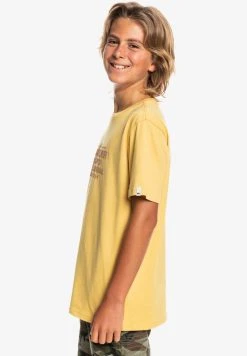 Quiksilver FEEDING LINE - T-shirt Imprimé - Rattan -Quiksilver Soldes b5c34240766f4e8596d03c7f26f31cdd