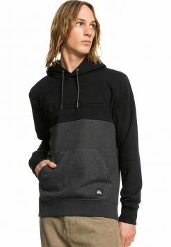 Quiksilver EMBOSS - Sweat à Capuche - Black/dark Grey -Quiksilver Soldes b7405658f09e4bc085844058a661c2e5