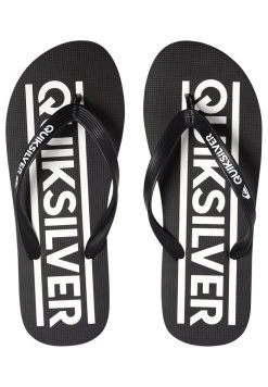 Quiksilver JAVA WORDMARK - Tongs - Black/black/white
