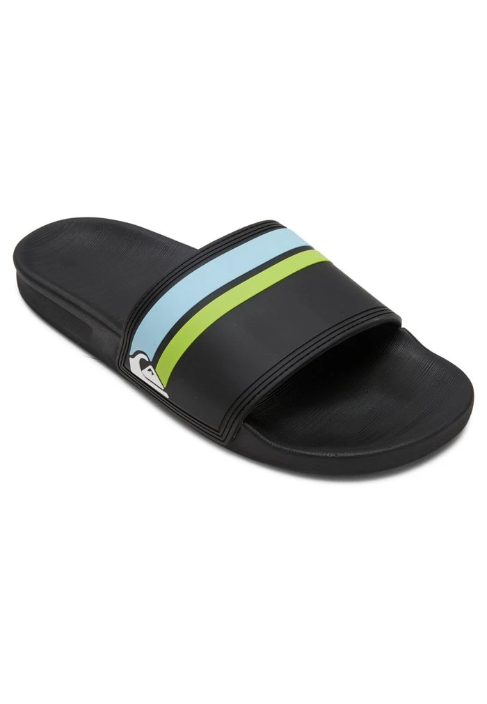 Quiksilver RIVI SLIDE - Sandales De Bain - Black/orange/blue 4 Quiksilver RIVI SLIDE - Sandales De Bain - Black/orange/blue – Image 2