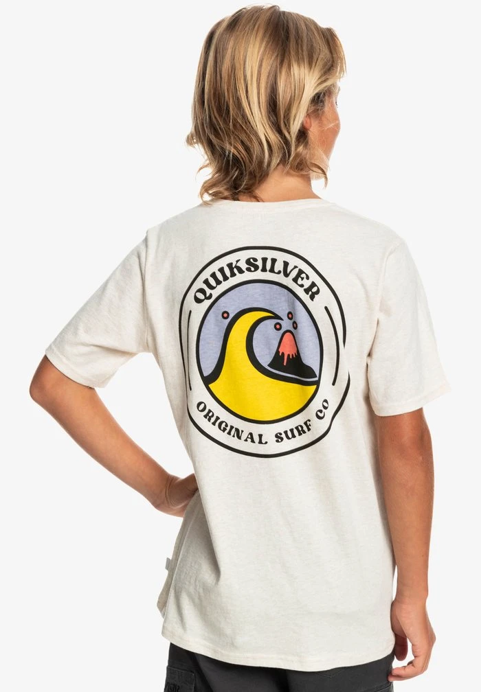 Quiksilver CLOSED BUBBLE - T-shirt Imprimé - Antique White Heather 4 Quiksilver CLOSED BUBBLE - T-shirt Imprimé - Antique White Heather – Image 2