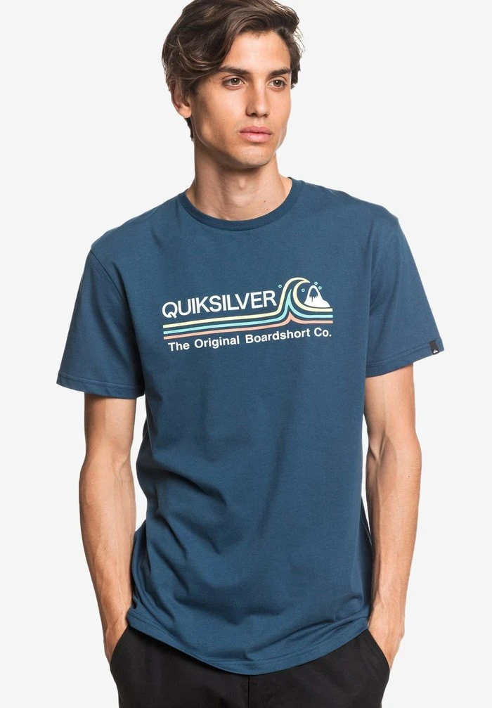 Quiksilver STONE COLD CLASSIC - T-shirt Imprimé - Majolica Blue 3 Quiksilver STONE COLD CLASSIC - T-shirt Imprimé - Majolica Blue