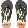 Quiksilver MOLOKAI FLAME - Tongs - Black/black/yellow -Quiksilver Soldes c1993bee5fe9419abb1b2203445eea77