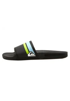 Quiksilver RIVI SLIDE - Sandales De Bain - Black/orange/blue