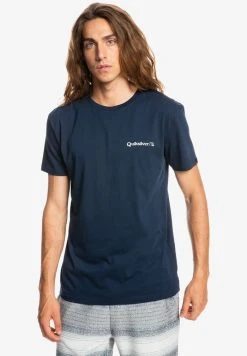 Quiksilver RESIN TINT - T-shirt Imprimé - Navy Blazer