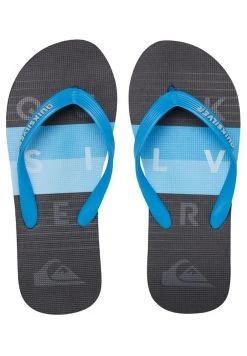 Quiksilver MOLOKAI WORD BLOCK - Tongs - Blue/black/blue