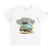 Quiksilver RUSHING BACK - T-shirt Imprimé - White