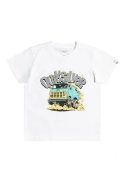 Quiksilver RUSHING BACK - T-shirt Imprimé - White