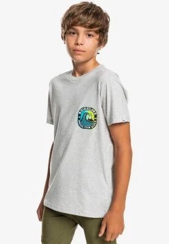 Quiksilver ANOTHER STORY - T-shirt Imprimé - Athletic Heather -Quiksilver Soldes c950b32d970947cd82acc3499f71cf92