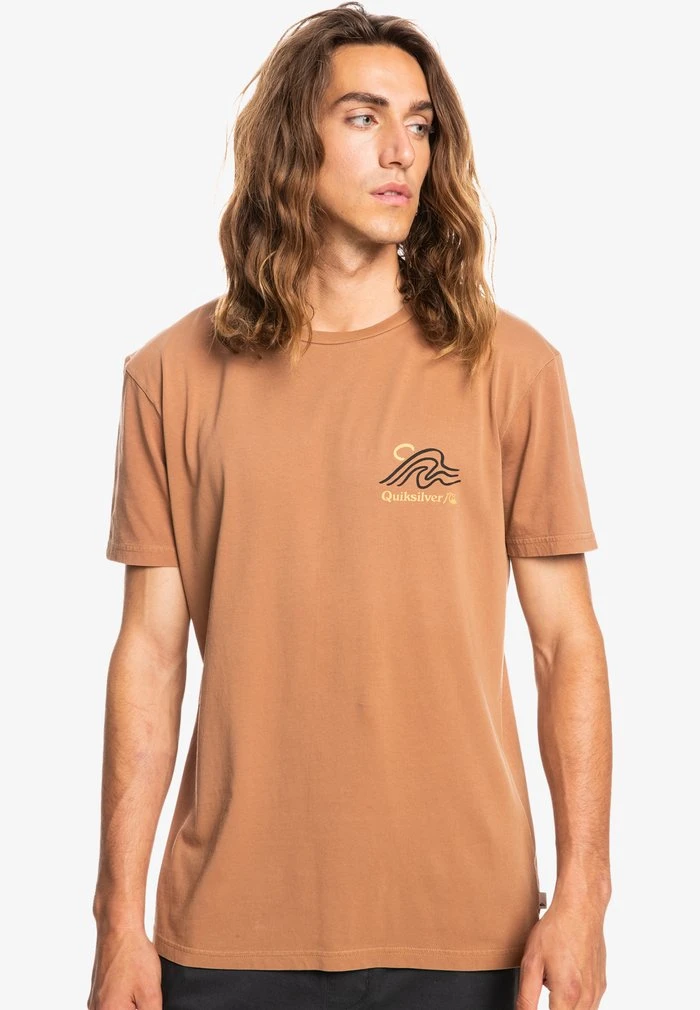 Quiksilver SLOW MOVER - T-shirt Imprimé - Chipmunk 3 Quiksilver SLOW MOVER - T-shirt Imprimé - Chipmunk