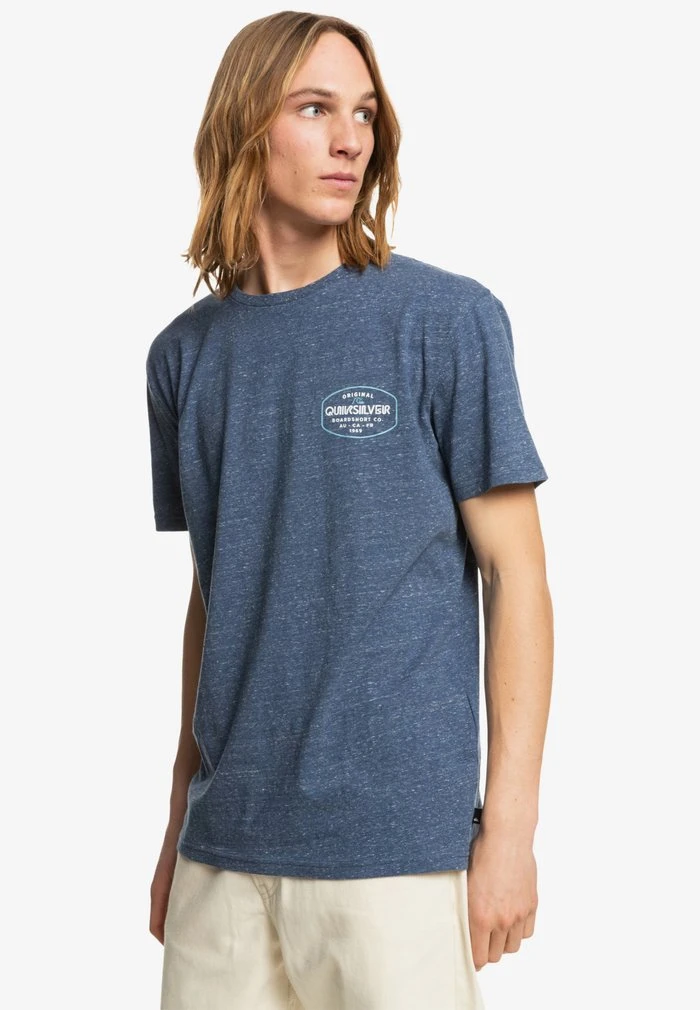 Quiksilver LOOSE HANDS - T-shirt Imprimé - Insignia Blue Heather 3 Quiksilver LOOSE HANDS - T-shirt Imprimé - Insignia Blue Heather