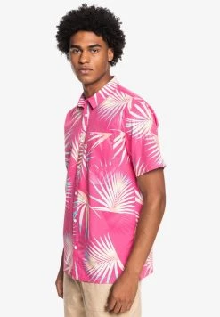 Quiksilver POP TROPIC - Chemise - Peach Pink Pop Tropic -Quiksilver Soldes ca4af74a464546389507198791b7ec96