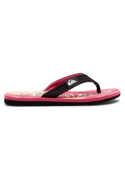 Quiksilver MOLOKAI LAYBACK - Tongs - Black Orange -Quiksilver Soldes d0415a18a3c247edb1e78270f7556470