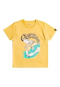 Quiksilver SHARK SMILE - T-shirt Imprimé - Yellow