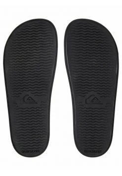 Quiksilver RIVI SLIDE ADJUST - Sandales De Bain - Black/grey/black -Quiksilver Soldes d445595ea1054accafd8713d600f94c5