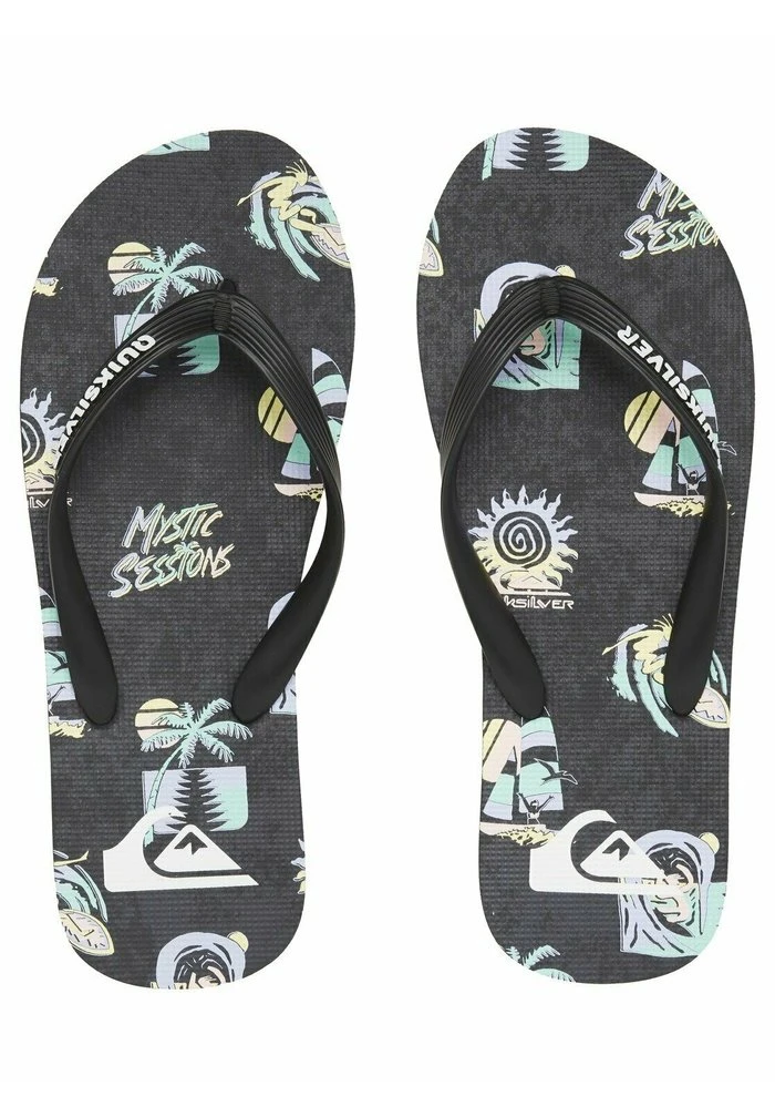 Quiksilver MOLOKAI ISLAND - Tongs - Black/grey/black 3 Quiksilver MOLOKAI ISLAND - Tongs - Black/grey/black