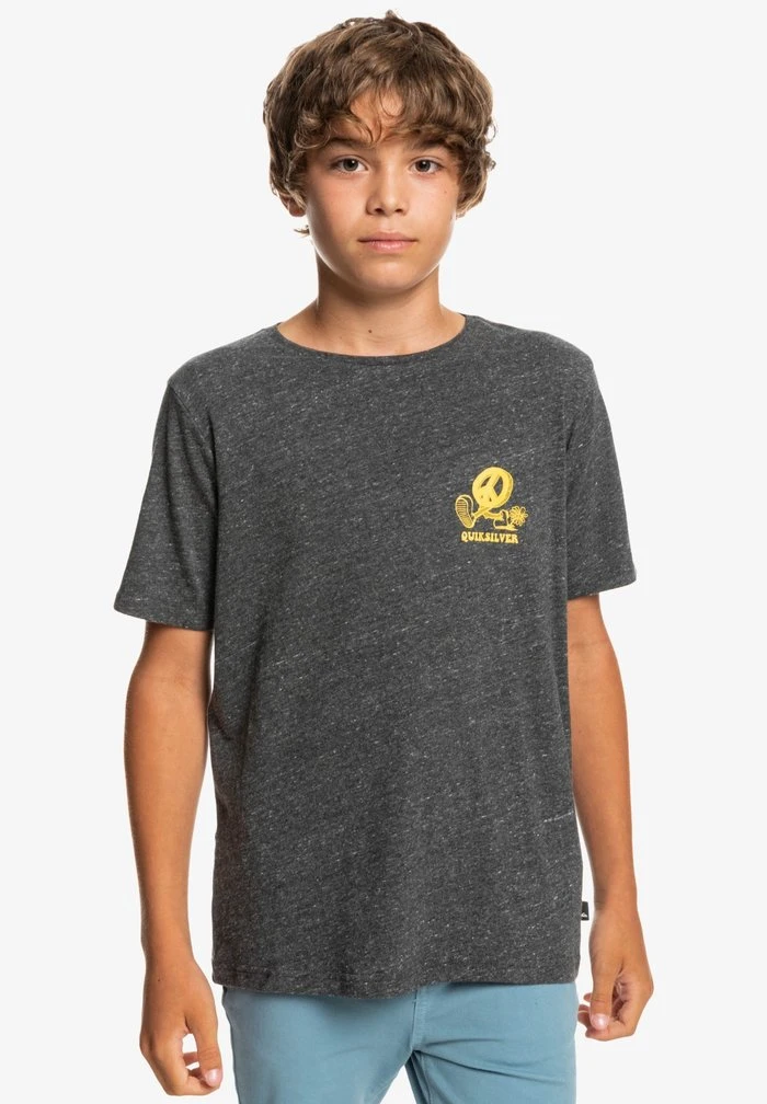 Quiksilver NEW WORLD - T-shirt Imprimé - Charcoal Heather 3 Quiksilver NEW WORLD - T-shirt Imprimé - Charcoal Heather