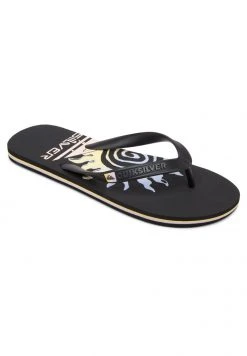 Quiksilver MOLOKAI PULSE - Tongs - Black/black/yellow -Quiksilver Soldes d72ba25b2c7e4ecdae3d386768b06f6f