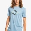 Quiksilver LET IT RIDE - T-shirt Imprimé - Faded Denim -Quiksilver Soldes d7ba5e2c70bb47279b0a0566605bf822