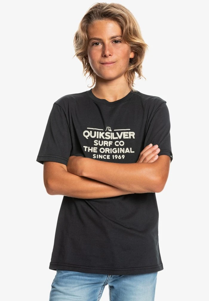 FEEDING LINE - T-shirt imprimé - black Quiksilver FEEDING LINE - T-shirt Imprimé - Black -Quiksilver Soldes d8bc2a0c4d7445d88017a0485ddd8603