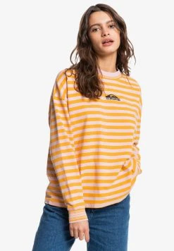 Quiksilver ICONIC RIVER - T-shirt à Manches Longues - Yellow