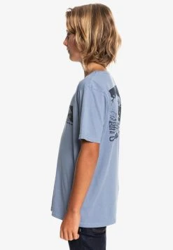 Quiksilver T-shirt Imprimé - Purple Impression -Quiksilver Soldes e173995648f14ae0b575ac8f9cd4cd36