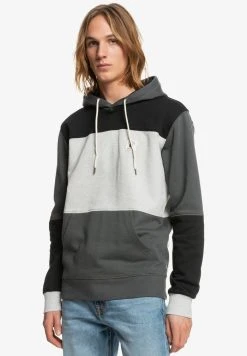 Quiksilver CHROMEBLOCK - Sweat à Capuche - Black/grey