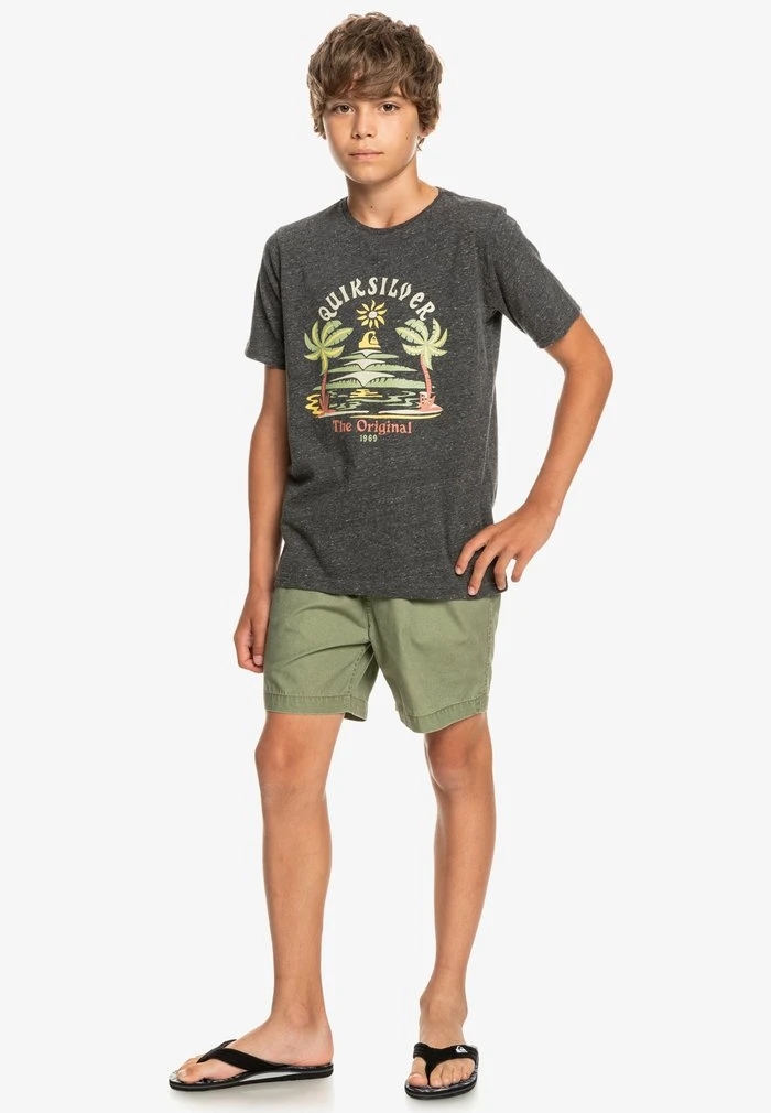 Quiksilver STRANGE DAYS - T-shirt Imprimé - Charcoal Heather 3 Quiksilver STRANGE DAYS - T-shirt Imprimé - Charcoal Heather